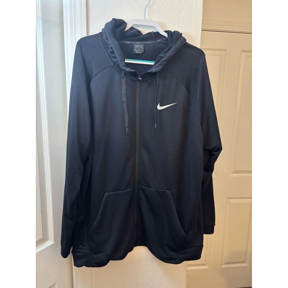 Men’s Plus Size Nike Black Full-Zip Lightweight Hoodie Jacket